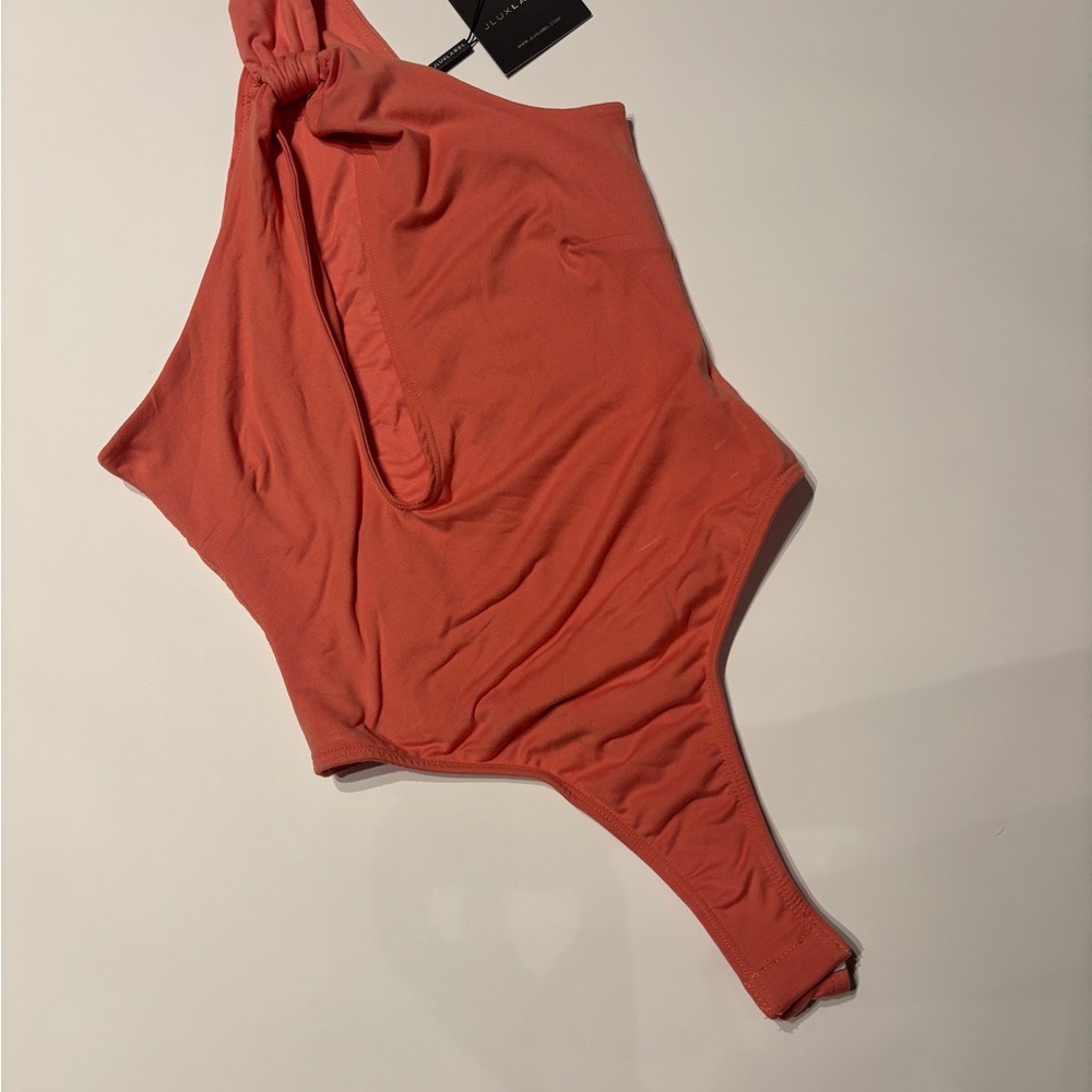 JLUXLABEL Vibrant Coral/Salmon Bodysuit